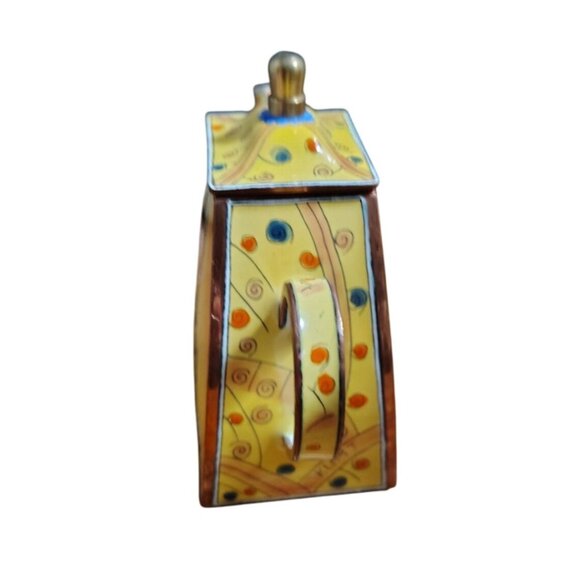Trade Plus Aid Miniature Enamel on Copper Teapot, G. Klimt The Kiss Art Numbered - Picture 4 of 6